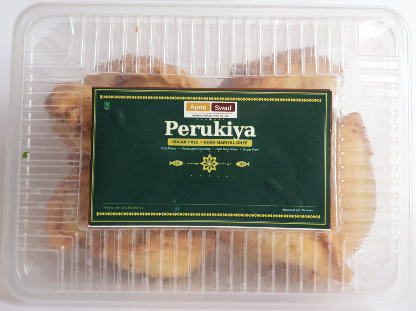 Perukiya (Gujiya) – Sugar-Free Khoya (Pure Desi Ghee) | Diabetic-Friendly