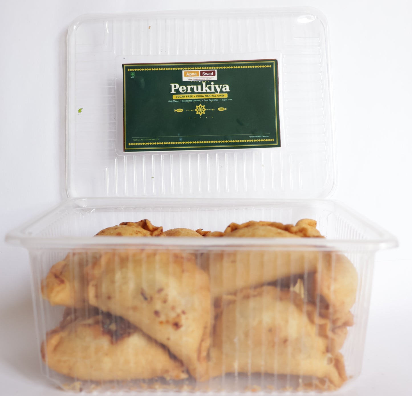 Perukiya (Gujiya) – Sugar-Free Khoya (Pure Desi Ghee) | Diabetic-Friendly