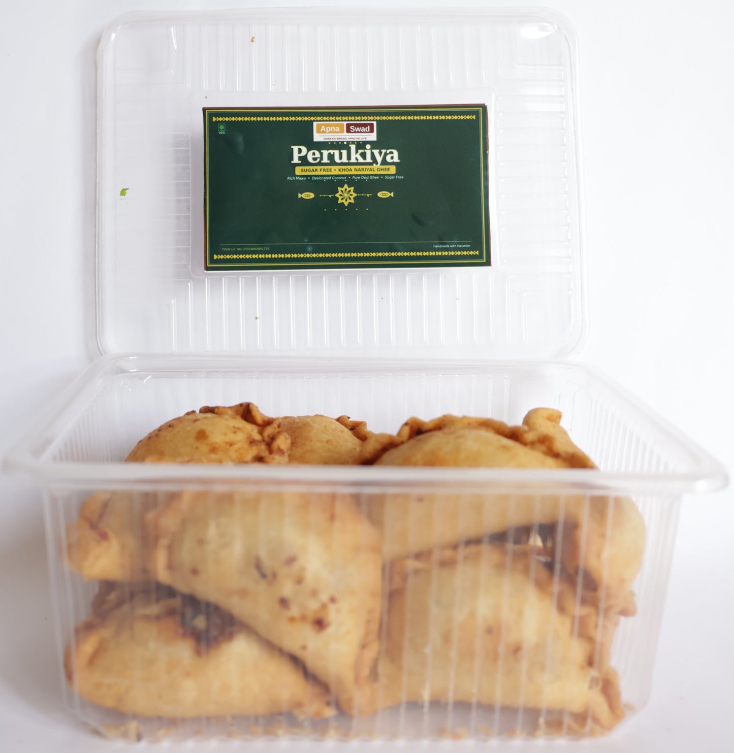 Perukiya (Gujiya) – Sugar-Free Khoya (Pure Desi Ghee) | Diabetic-Friendly